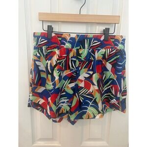 Adidas Shorts Multi-Color Tropical Toucan Print Primegreen Athletic Activewear